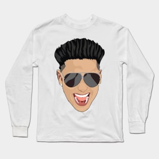 Pauly D Face sticker as seen on Jersey Shore Family Vacation Long Sleeve T-Shirt